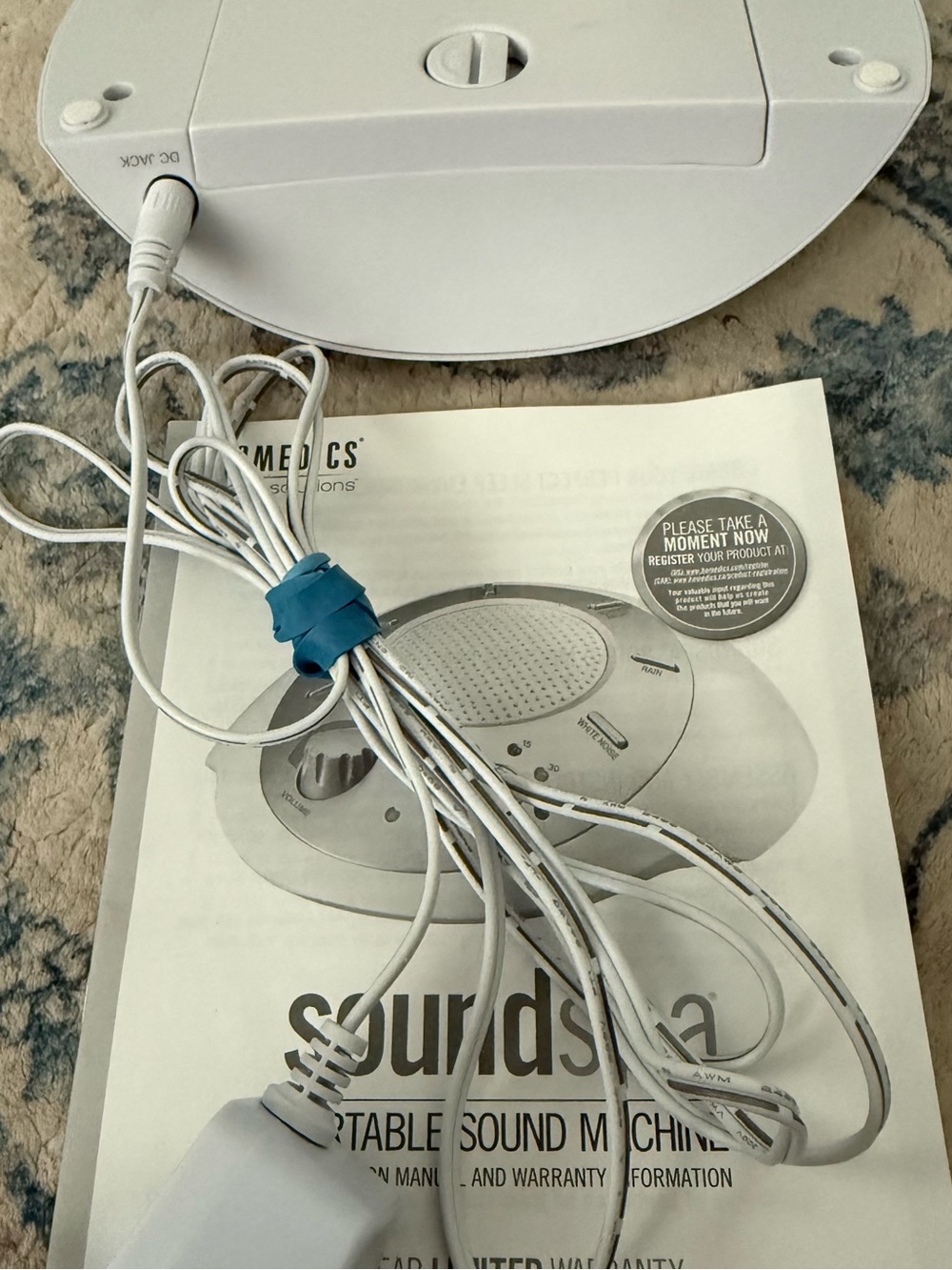HoMedics SoundSpa Portable Sound Machine - White/Silver - Picture 5 of 5